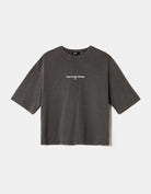 Tally Weijl Grey Oversized Cotton Printed T-Shirt Grey side view