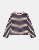 Tally Weijl Pink Striped T Shirt, front flat lay view