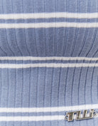 Tally Weijl Blue & White Striped Basic T-Shirt Blue/White back view