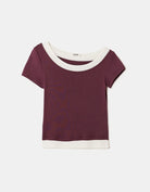 Tally Weijl Purple Basic T-Shirt PURPLE back view