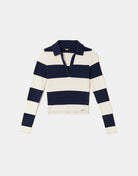 Tally Weijl White / Navy T-Shirt With Long Sleeves White/Navy side view