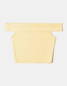 Tally Weijl Off Shoulder Yellow Basic Top Yellow back view