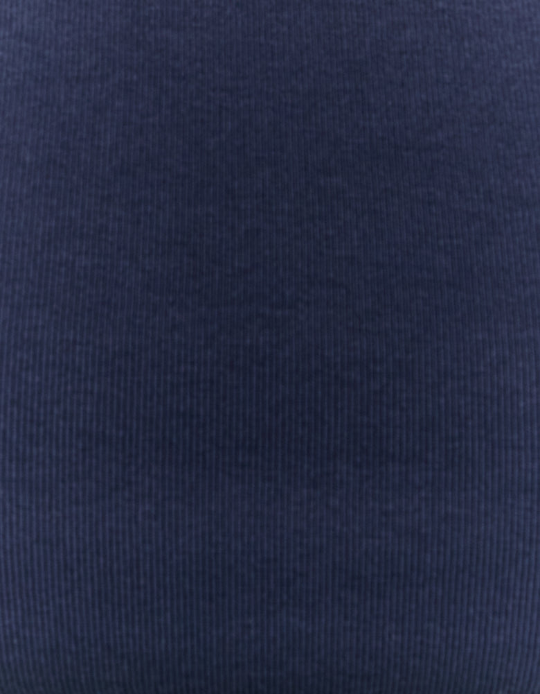 Ladies Navy T-Shirt With Square Neckline-Pattern View