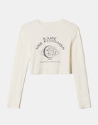 Tally Weijl White Cropped Fitted Printed T-Shirt WHITE back view