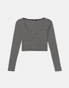 Tally Weijl Basic Stripped Cropped Top Multi Colour detail view