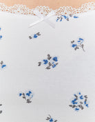 Tally Weijl Floral Basic T-Shirt With Lace Trim White/Black/Blue back view