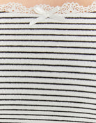 Tally Weijl Striped Basic T-Shirt With Lace Detail White/Black side view