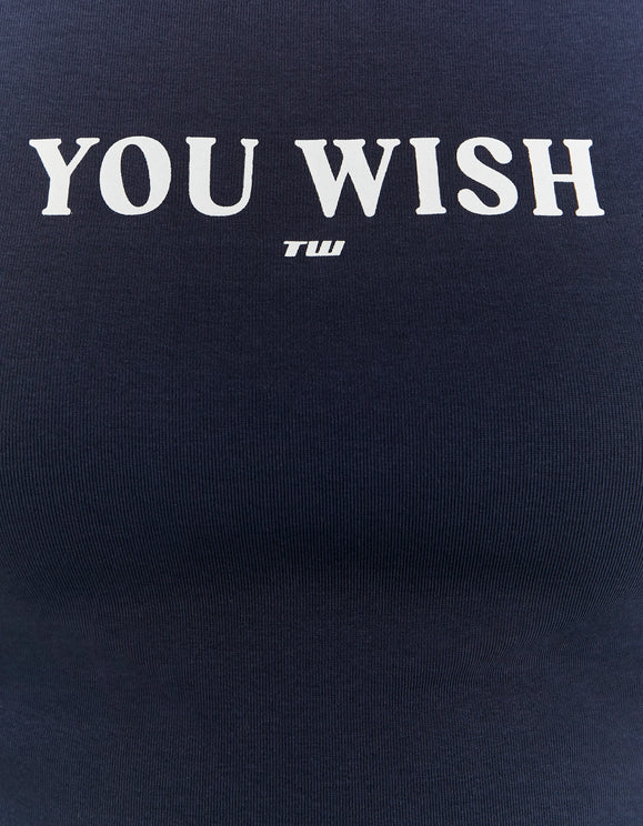 Tally Weijl Blue Printed T Shirt, detail view