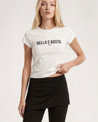 Tally Weijl White Printed Belle E Cotton T-Shirt White front view