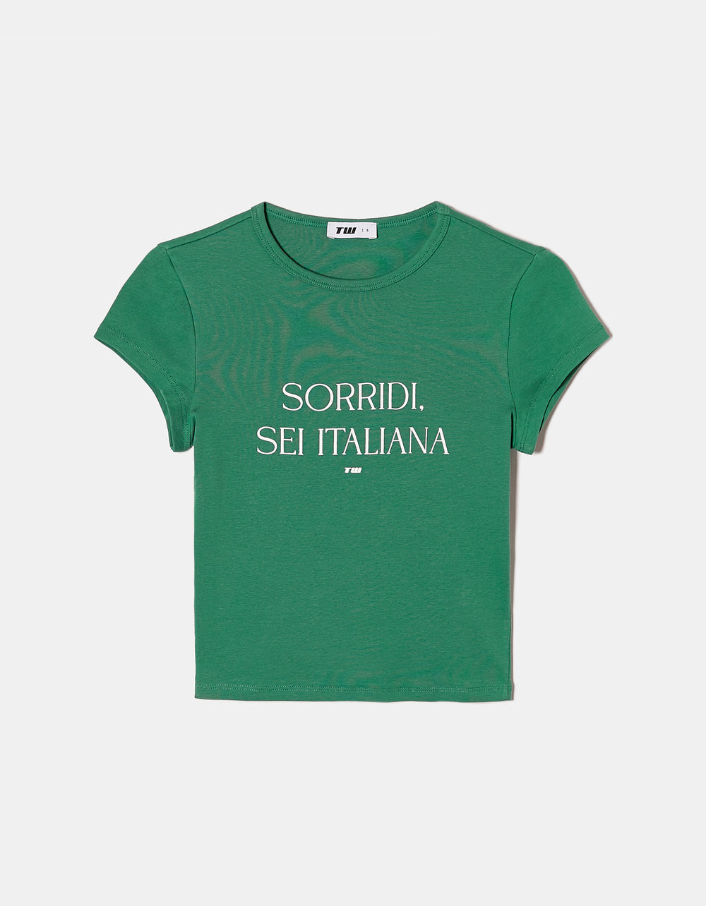 Ladies Green T-Shirt With Print-Ghost Front View