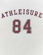 Ladies White Printed Athleisure 84 T-Shirt-Design View