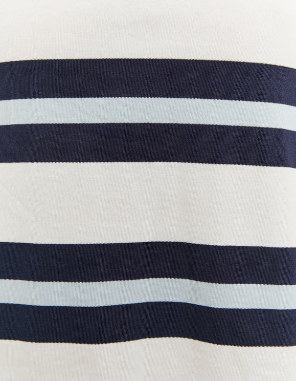 Tally Weijl White T-Shirt With Long Sleeves White/Navy side view