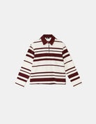 Tally Weijl Burgundy Striped T-Shirt White/Burgundy back view