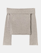 Tally Weijl Off Shoulder Fitted Grey Top Grey side view