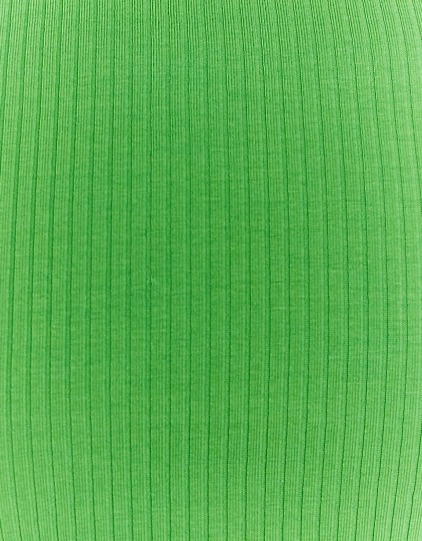 Ladies Green Cropped T-Shirt-Pattern View