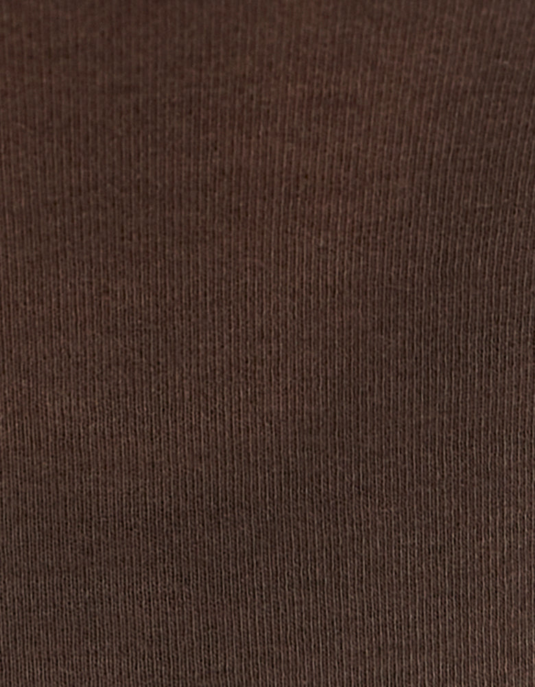 Tally Weijl Basic Brown T-Shirt With Long Sleeves Brown side view