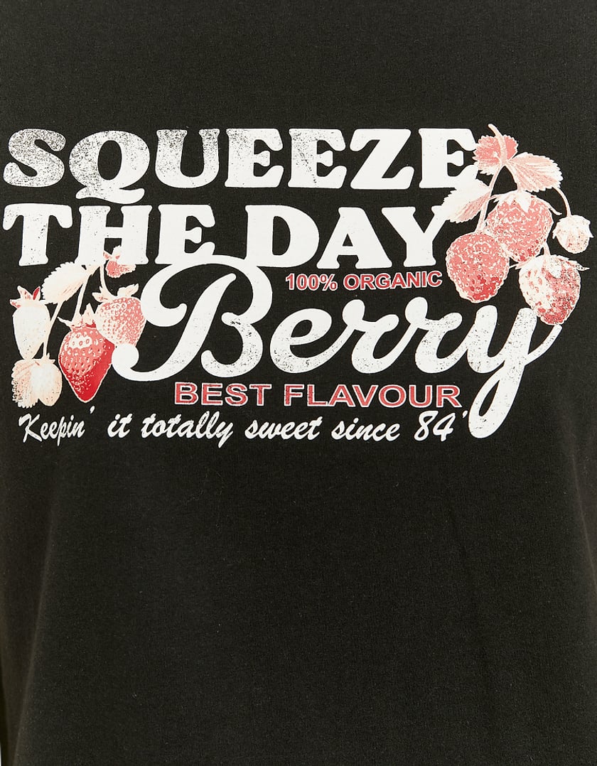 Black Loose Printed T-Shirt