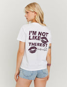 Tally Weijl White Oversized T-Shirt With Totally Unique Print WHITE detail view