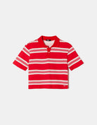 Tally Weijl Striped Red & White Polo T-Shirt Red/White back view