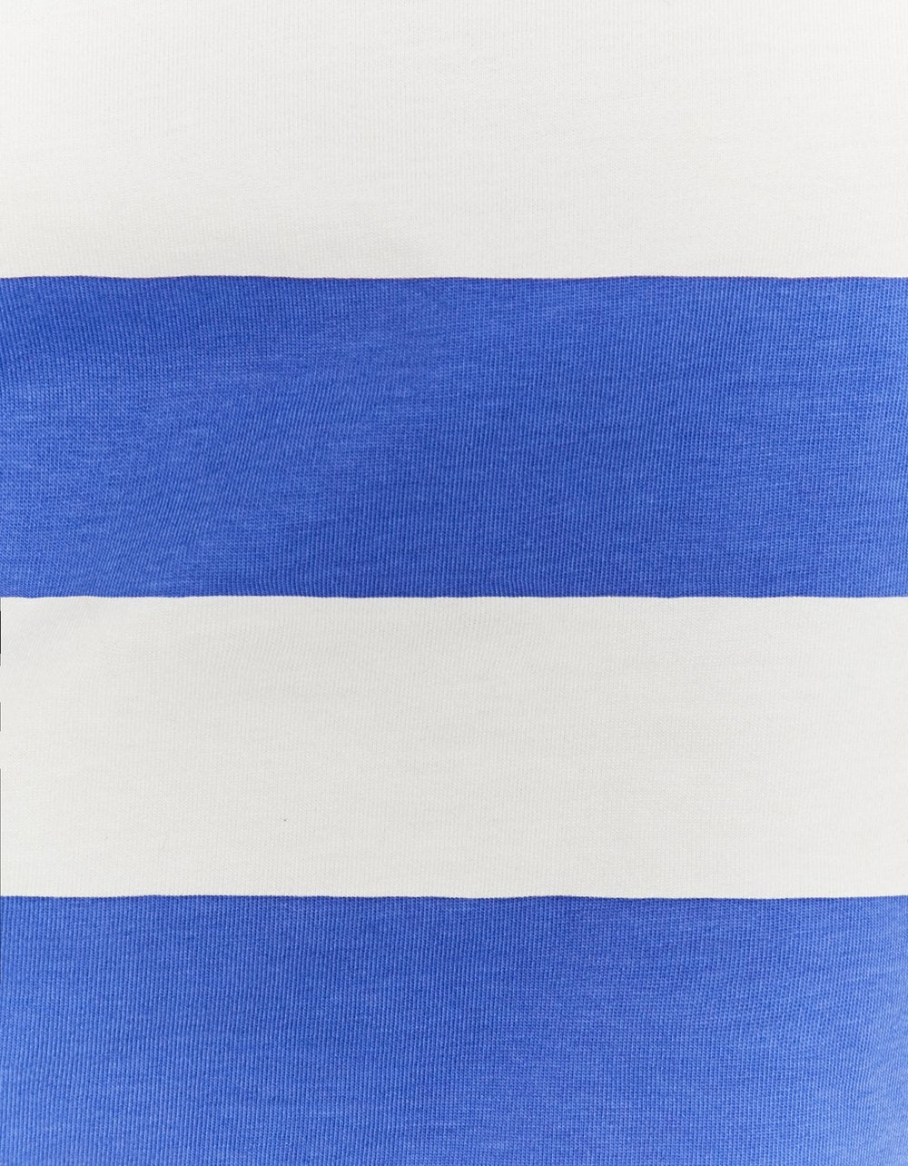 Tally Weijl Striped White & Blue Polo T-Shirt WHITE/BLUE side view
