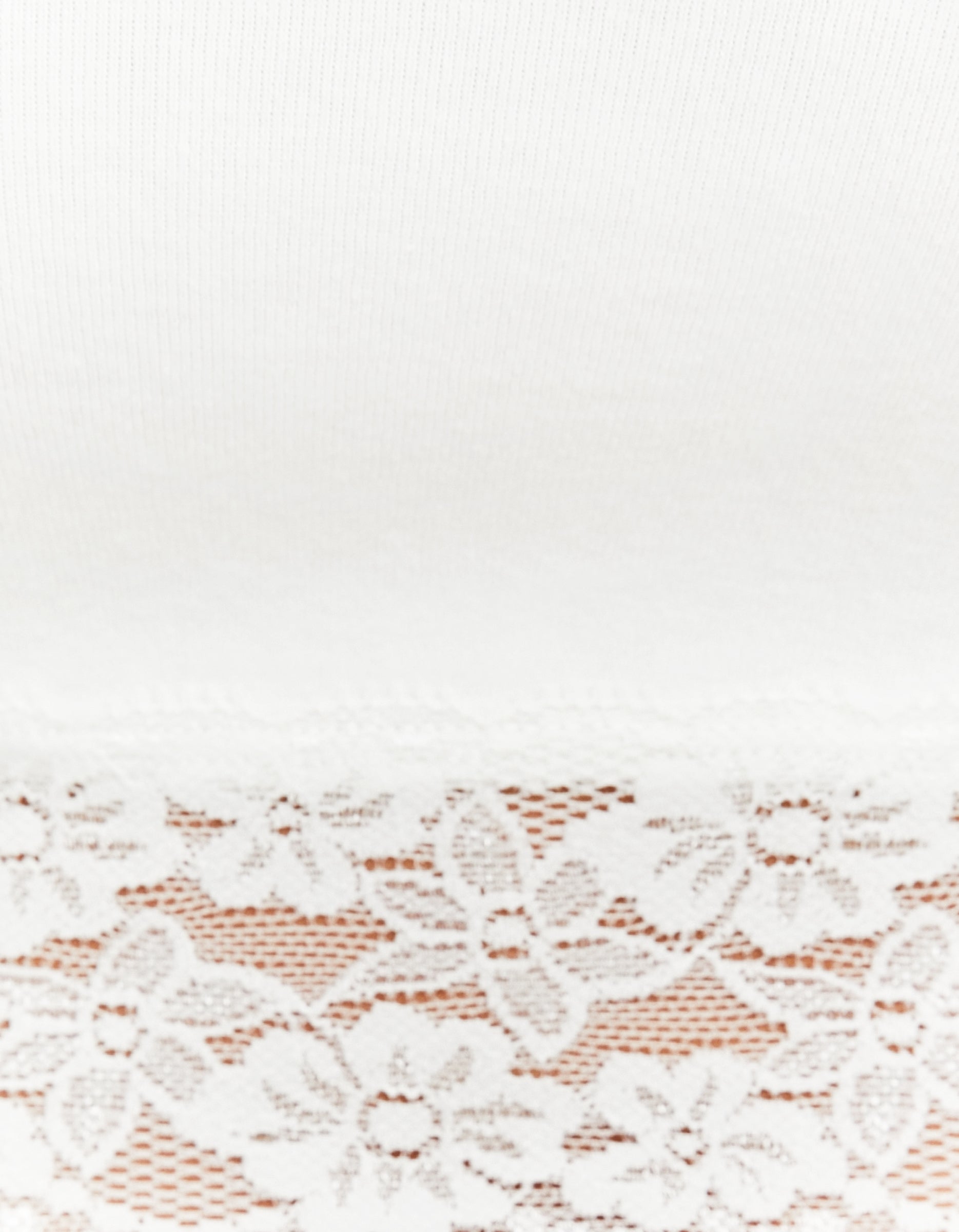 Tally Weijl White Long Sleeve T-Shirt With Lace Detail White back view