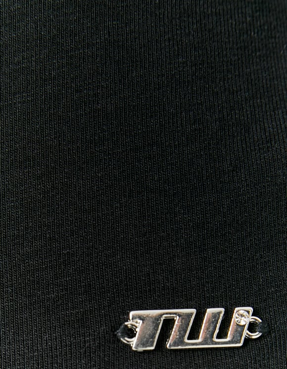 Tally Weijl Black Boat Neck Top, detail view