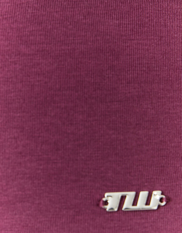Tally Weijl Purple Boat Neck Top, detail view