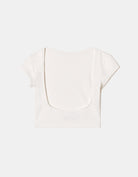 Tally Weijl White Blackless Basic Top White side view