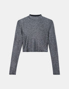 Tally Weijl Grey Lurex Cropped Top Grey detail view