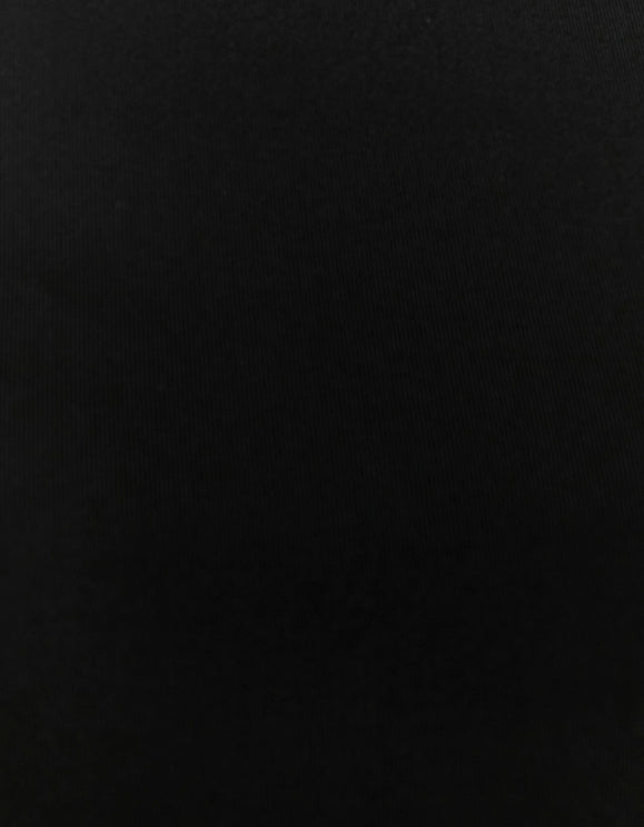 Black fabric detail of Tally Weijl long sleeve cropped T-shirt