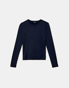 Tally Weijl Basic Blue Long Sleeve T-Shirt Blue back view