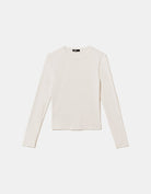 Tally Weijl Basic White Long Sleeve T-Shirt WHITE back view