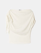 Tally Weijl White Asymmetric Top WHITE side view