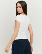 Tally Weijl White Asymmetric Top White detail view