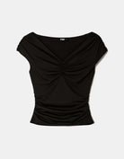 Tally Weijl Black Ruched Top BLACK side view