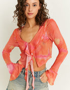 Tally Weijl Mesh Crop Top With Ruffles multi detail view