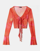 Tally Weijl Mesh Crop Top With Ruffles multi side view