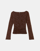 Tally Weijl Brown Floral Top Brown back view