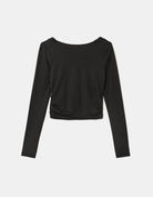 Tally Weijl Basic Black Open Back Top Black back view