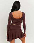 Tally Weijl Basic Burgundy Open Back Top Burgundy detail view