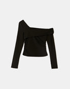 Tally Weijl Asymmetric Basic Black Top BLACK back view