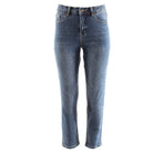 RANT & RAVE LADIES Susan Mom Mid Blue Jeans MID BLUE front view