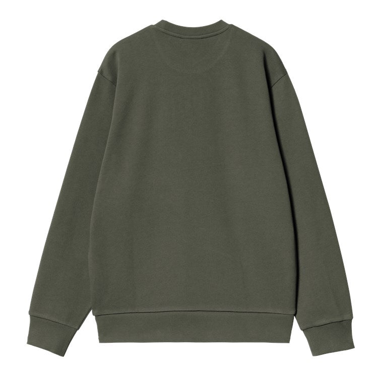 Script Embroidery Sweat-Opuntia/White-Back view