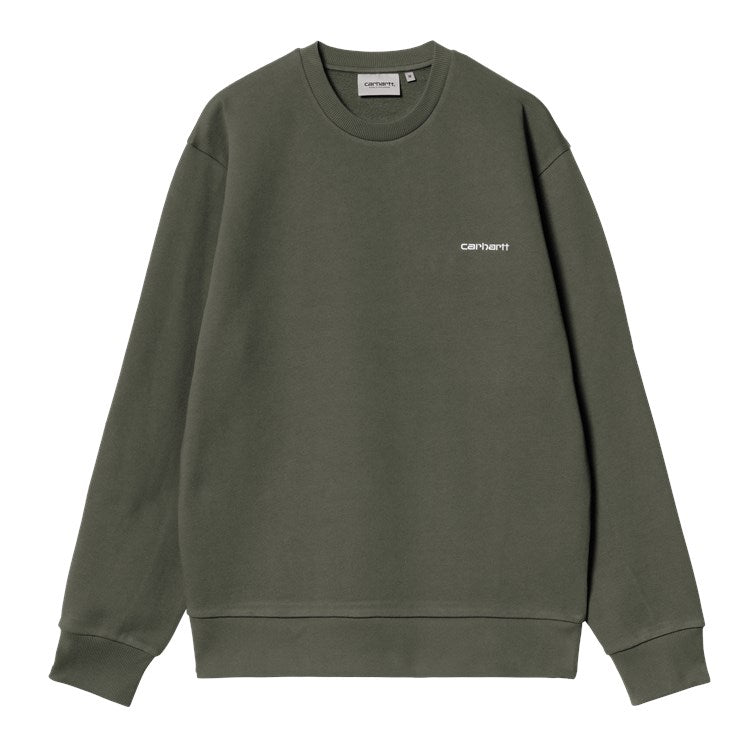 Script Embroidery Sweat-Opuntia/White