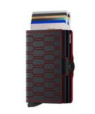 SECRID Twinwallet- Black/Red Black/Red front view