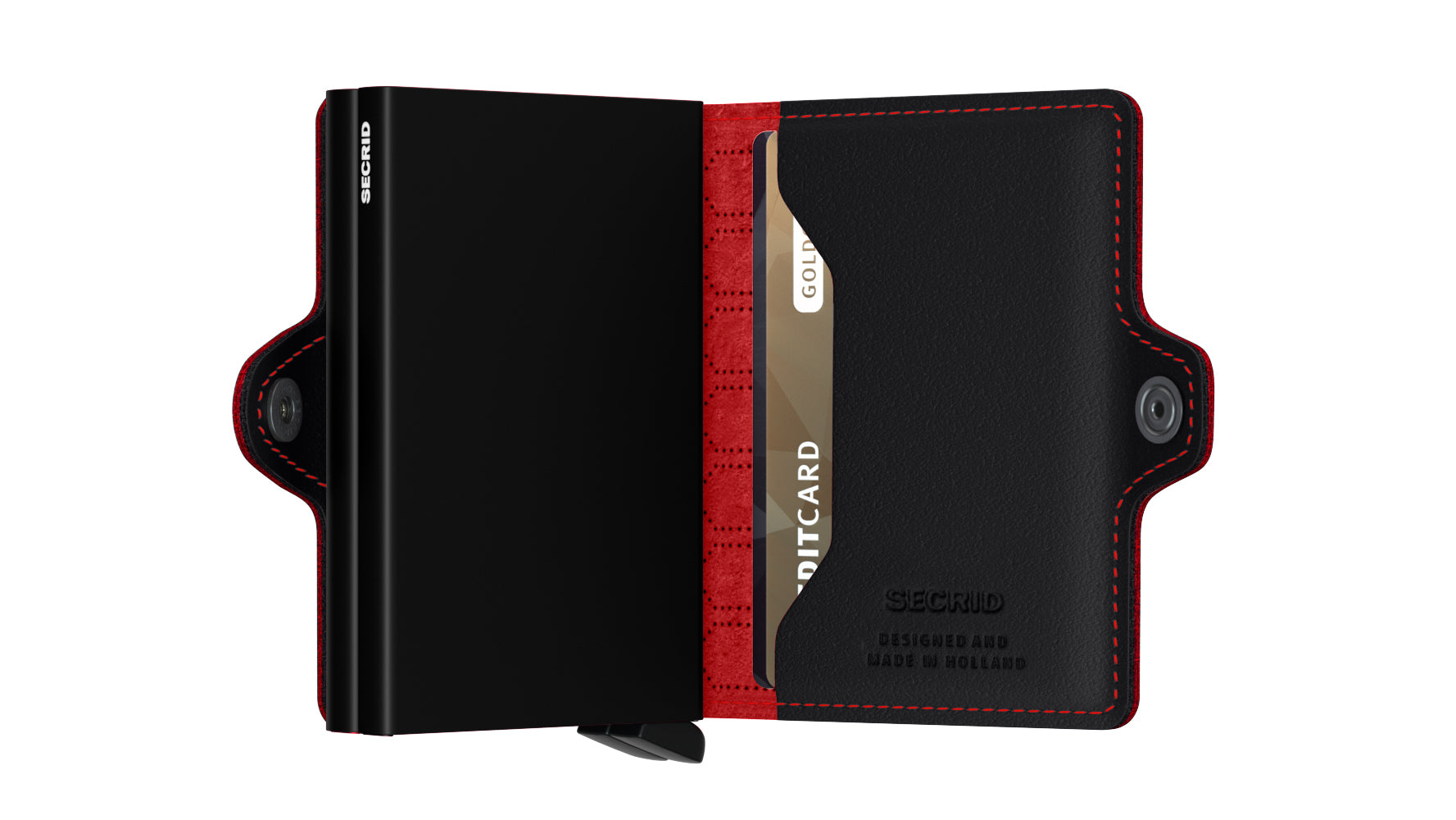 SECRID Twinwallet- Black/Red Black/Red detail view