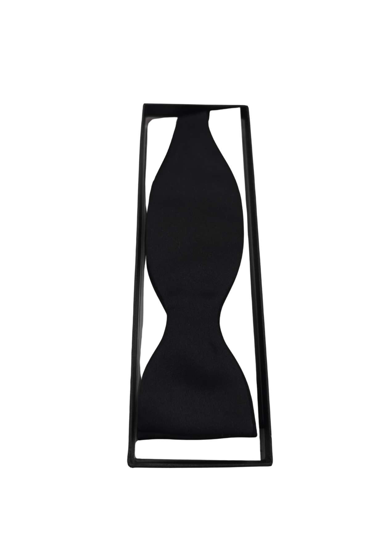 Black self-tie bowtie in a box