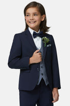 Benetti Boyswear Simon Boy Waistcoat Blue Blue front view