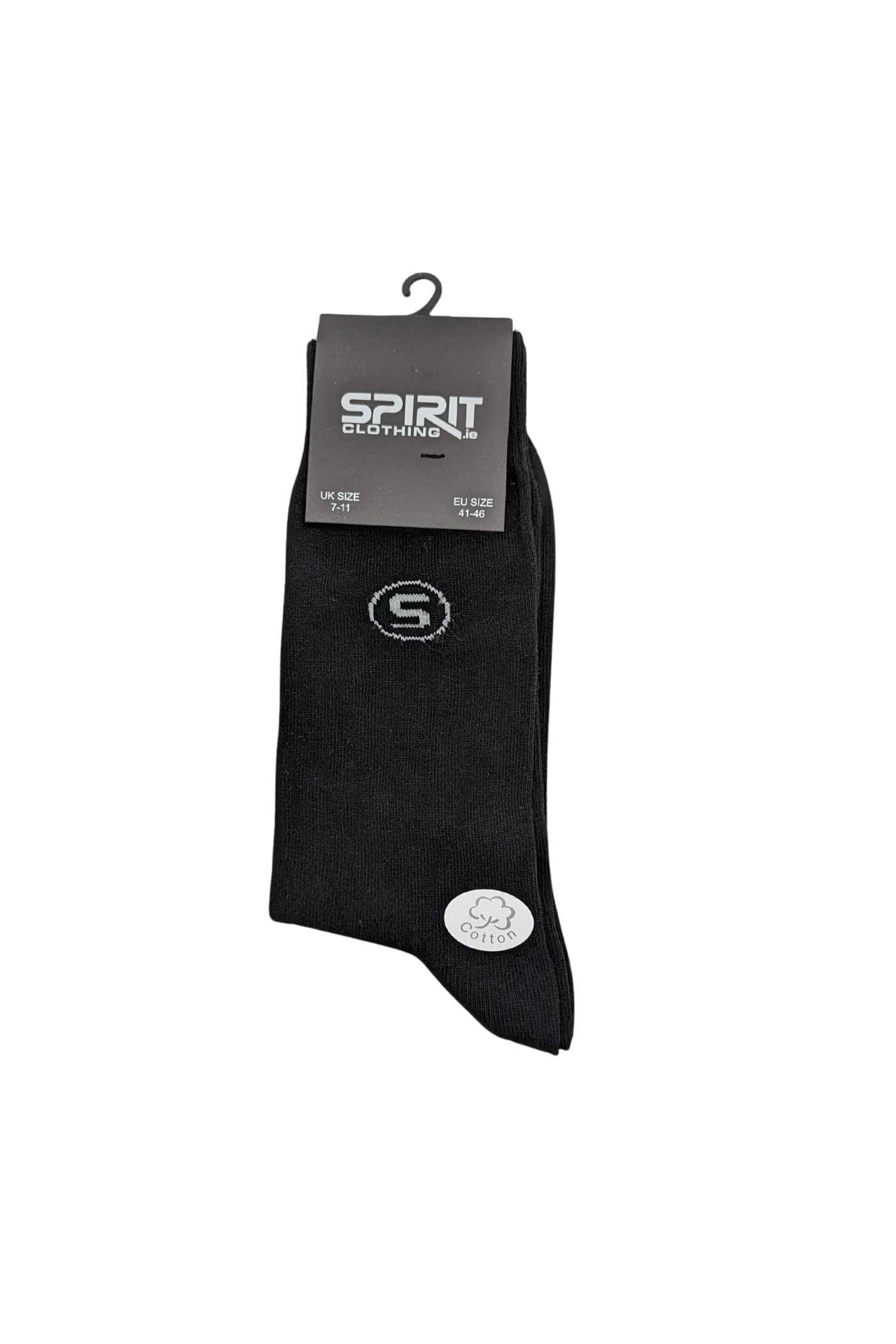 Spirit Mens Black Socks-Front