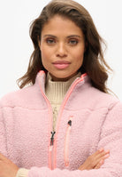 Superdry Ladies Outdoor Full Zip Fleece-Dusky Pink Dusky Pink back view